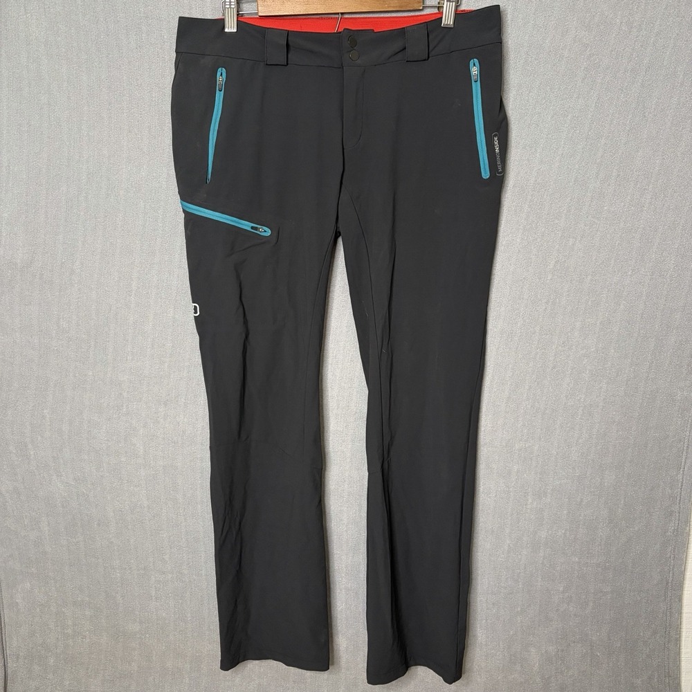 Ortovox Pelmo Pants Dark Grey Womens Outdoor Pants Merino Wool Inside Large Hike